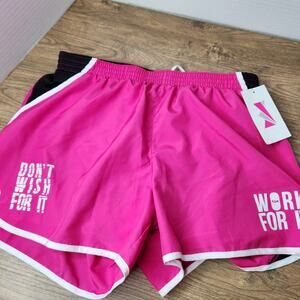 Lady Boss Shorts "Don't Wish For It, Work for it" NWT size L